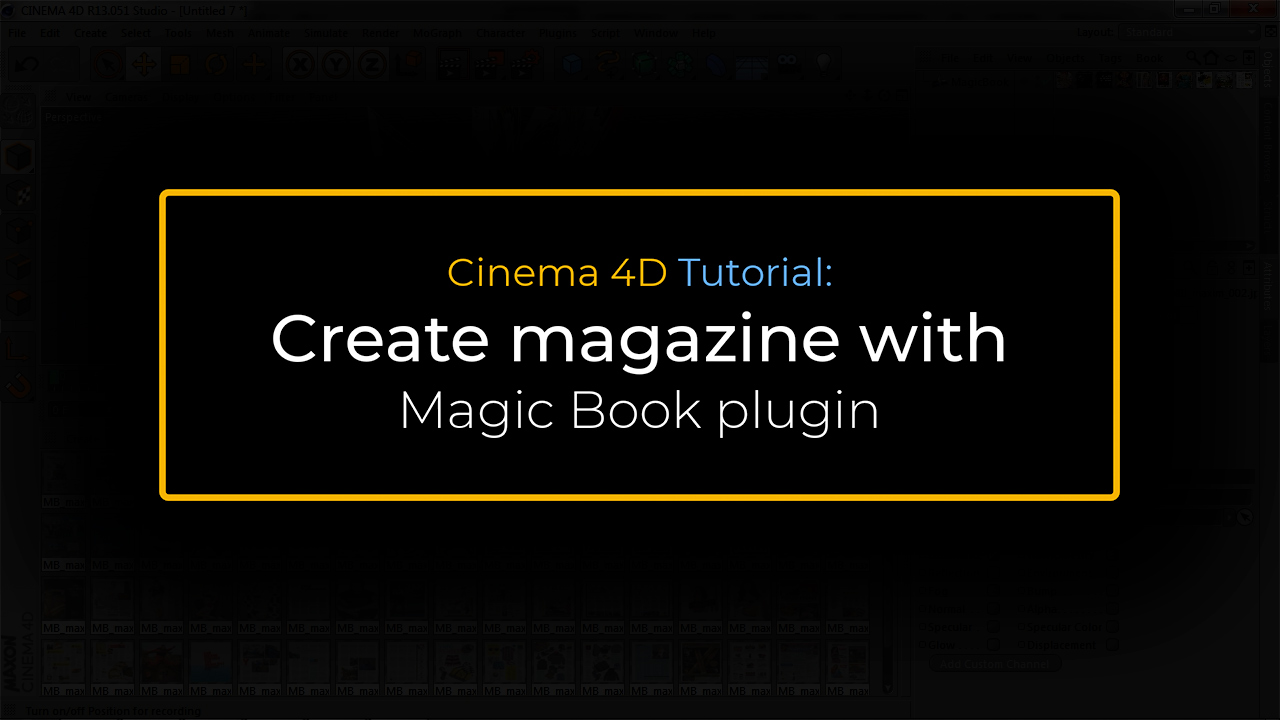 Creating magazine or book in Cinema 4D Mike Udin Tools